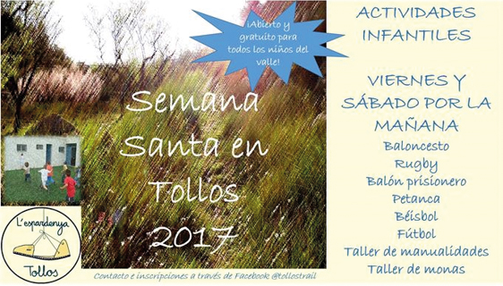 Actividades infantiles en Tollos Alicante